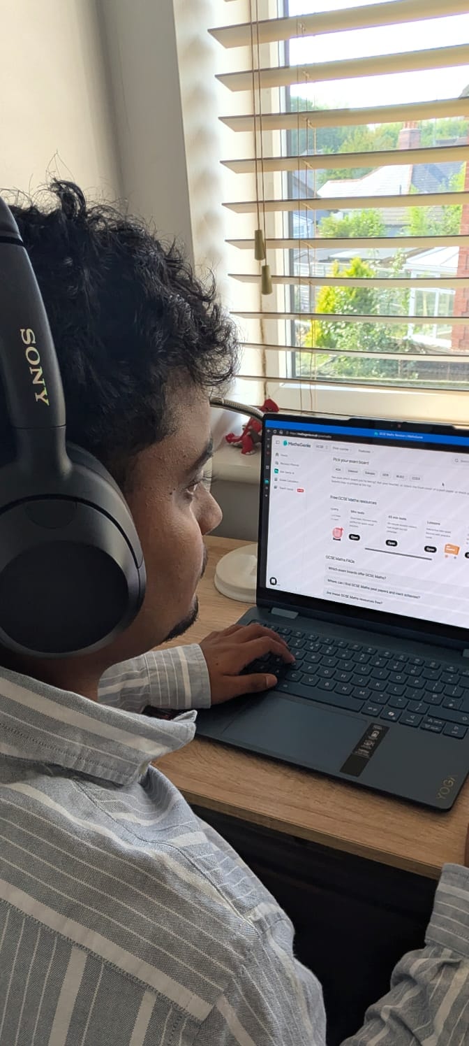 Student studying maths
